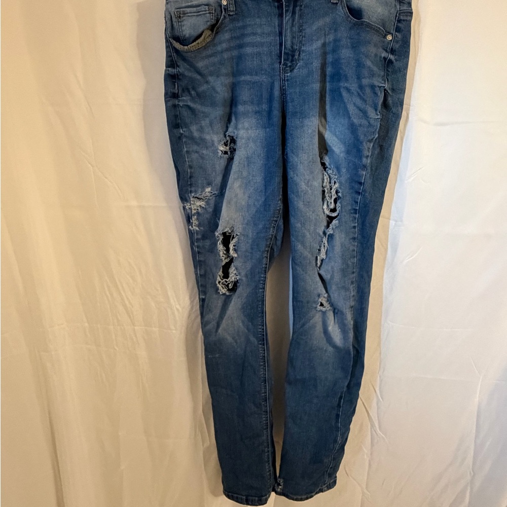 Hydraulic Blue Distressed Boyfriend Jeans